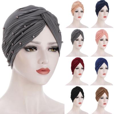 Women Muslim Stretch Turban Hat Chemo Cap Hair Loss Head Scarf Wrap Cap