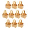 10Pcs Mini Flower Baskets Rustic Wood Material Small Elegant Basket for Gift Wrapping Wedding Banquet Decoration Party Supply