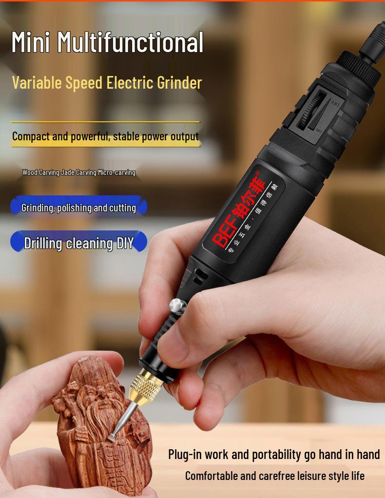 Mini-Hand-Elektroschleifer für Holzschnitzerei, Jade-Politur & Gravur