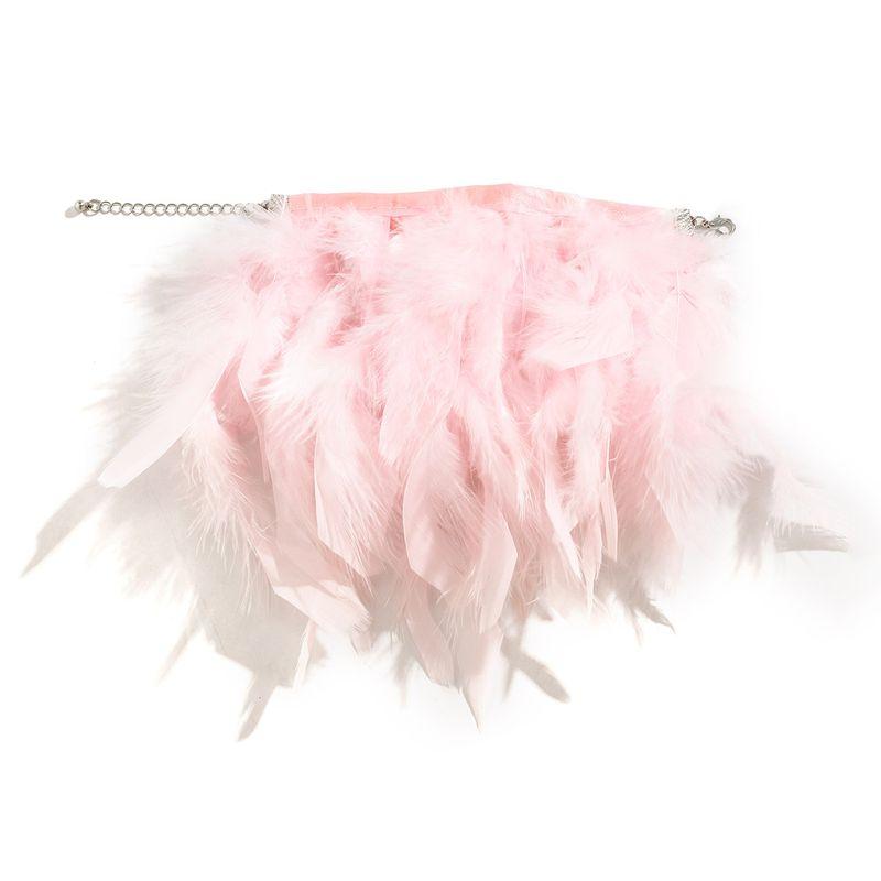 

Feather Bracelet for Women, European and American Fashion, Exaggerated and Unique Style, Niche Model Dance Runway Accessory, Feather Hand Jewelry Pink