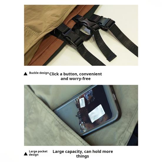 Nylon Apron Waterproof Stain-proof Casual Waistcoat Apron Solid Color Sleeveless Vest Workwear with Pockets for Kitchen Crafting