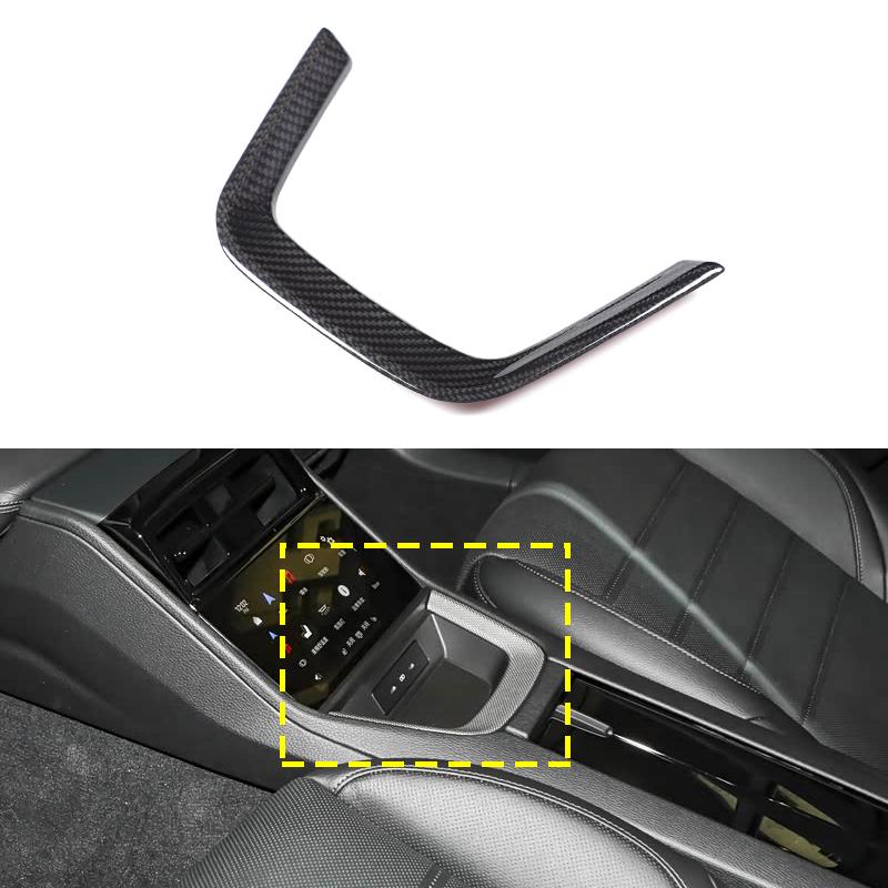 LHD RHD For Porsche Panamera 972 976 2024-2026+ Real Carbon Fiber Car Gear Shift Charging Port U Cover Trim Car Accessories