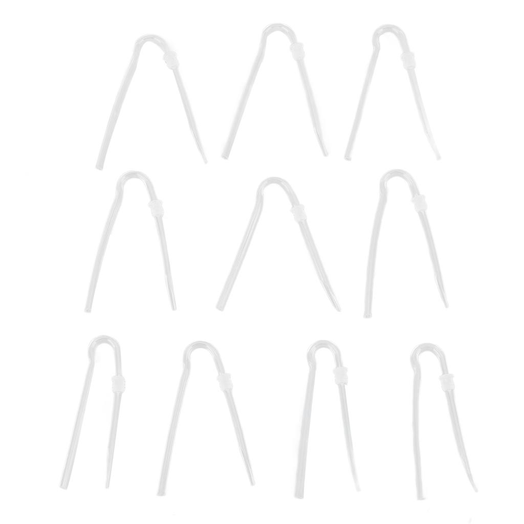 10pcs Sound Aid Tube R Type Prevent Earwax PVC Sound Amplifiers Earmold Tubing Set