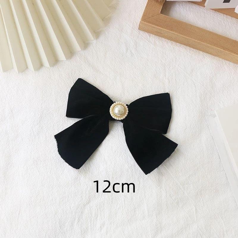 Black Velvet Bow Brooch Shirt Sweater Decoration Autumn Winter Accessories Women's Fashion Accessories