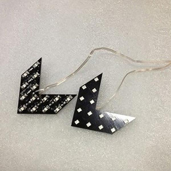 2PCS 14 SMD LED Arrow Panel for Car Rear View Mirror Indicator Turn Signal Light KTY