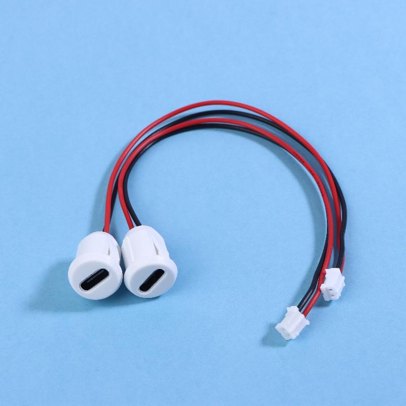 2/5/10PCS USB-C Connector Type-C Female Chassis 2 Pin Type-C Female Socket Connector Waterproof Jack Female Charging Port 3A
