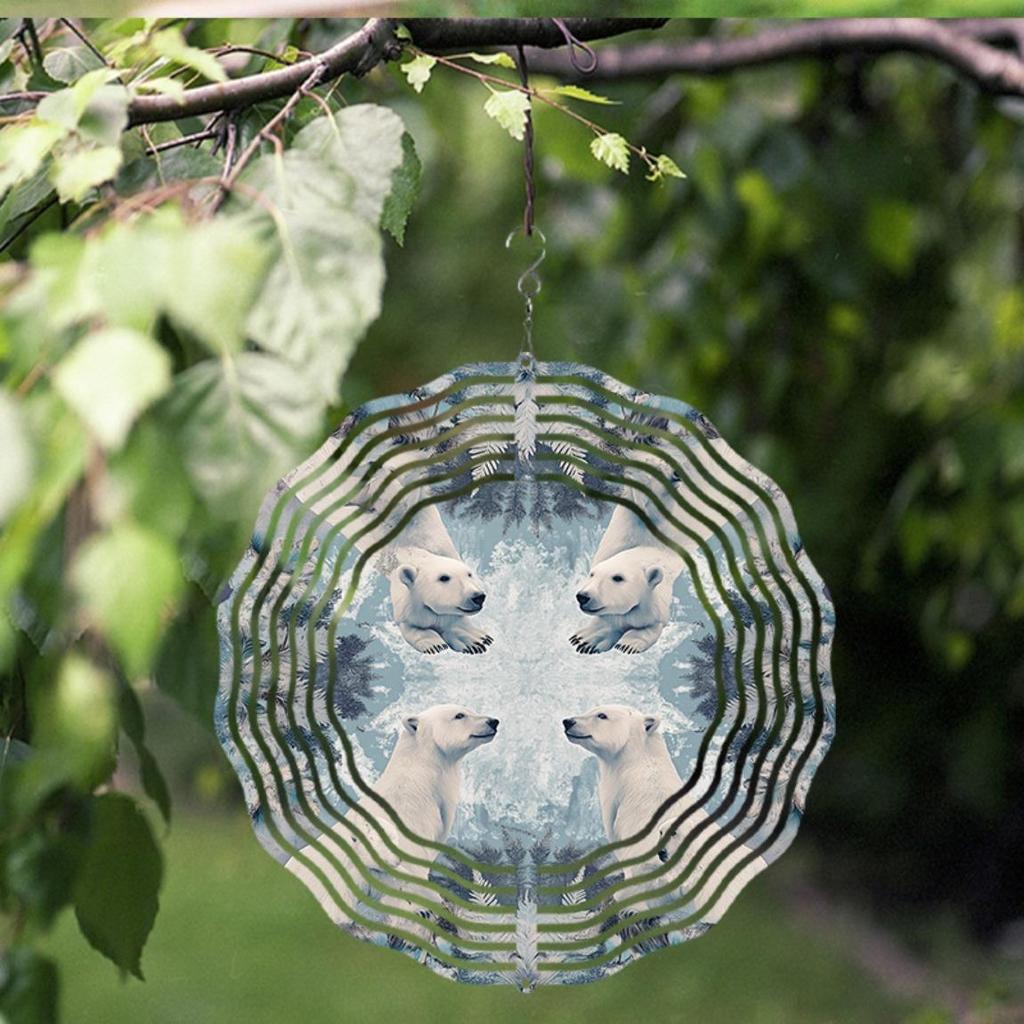 10 Zoll Hängendes Windspiel mit 360-Grad-Haken Stilvolles Glockendesign für Rasen-Gartendekoration Kreatives Geschenk für Frühling und Sommer