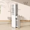 Narrow Tall Bathroom Cabinet 135 Cm Bathroom Cabinet With 2 Drawers White