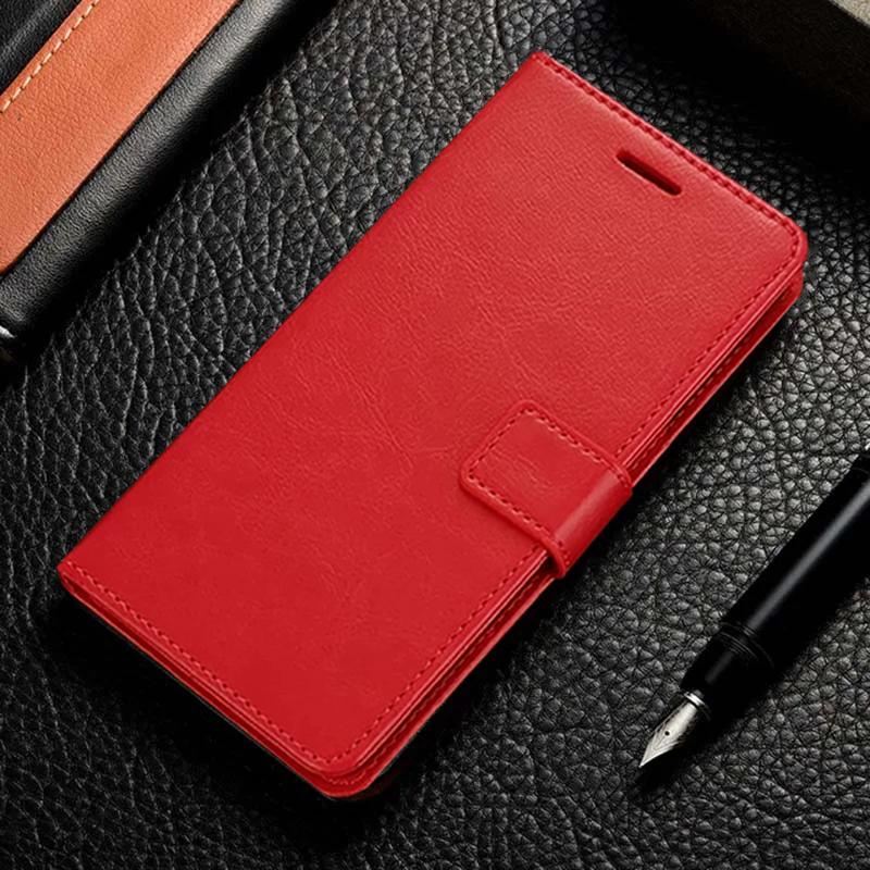 

Стильный кожаный чехол-кошелек-книжка для Xiaomi Redmi Note 12 11 Pro 12S 11S 5G 4G 13C 12C 11A Poco M4 X4 X5 Pro 5G противоударный откидной чехол-подставка For Redmi Note 11 красный