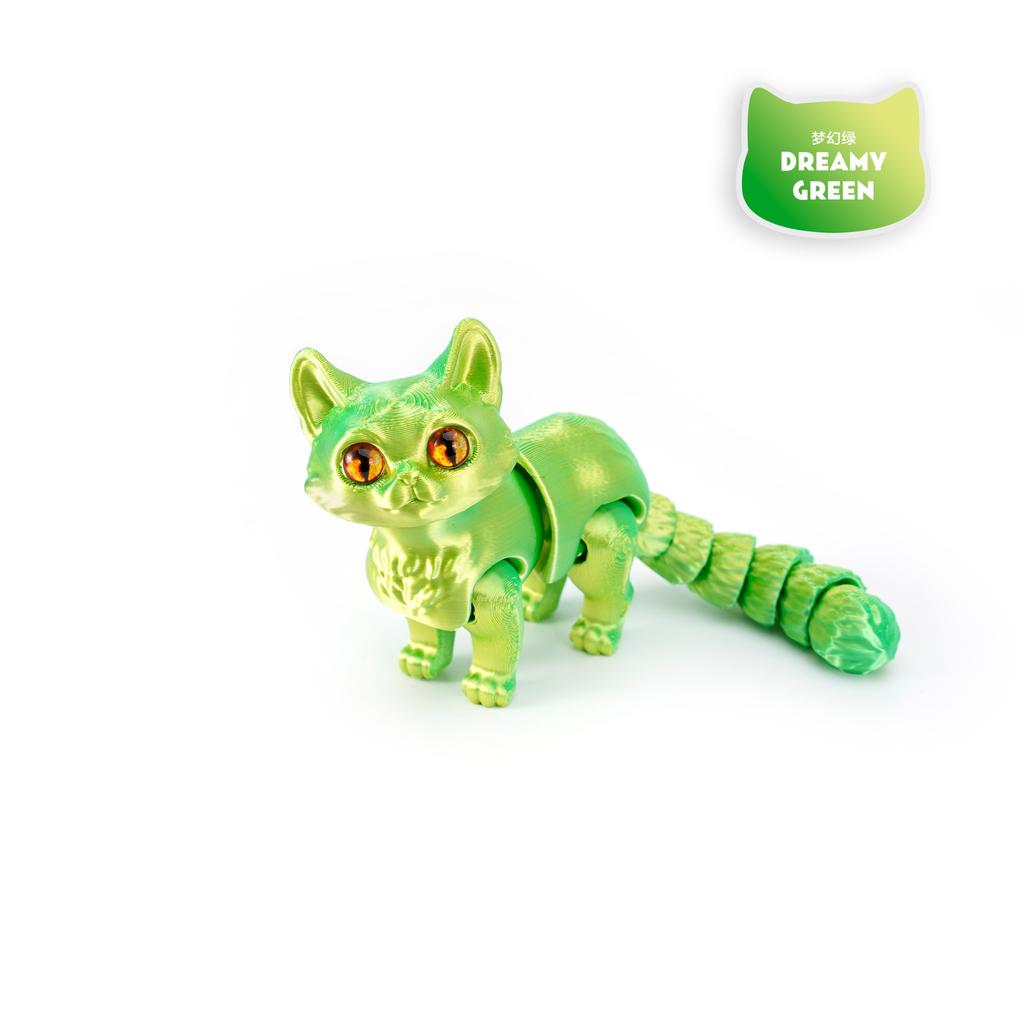 3D Printing Kitten Joint Flexible and Retractable Movable Children's Gift Toy Model Car Ornament Figure Cute Cat