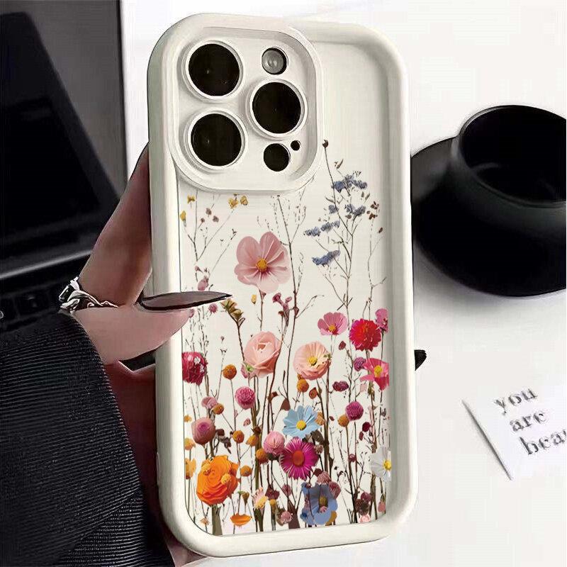 INS Pink Bow Flower Phone Case for Samsung Galaxy M34 M31 M51 M30S M23 M20 M11 M15 J4 J6 Plus J8 A02 S21 FE S20 Ultra Plus Cover
