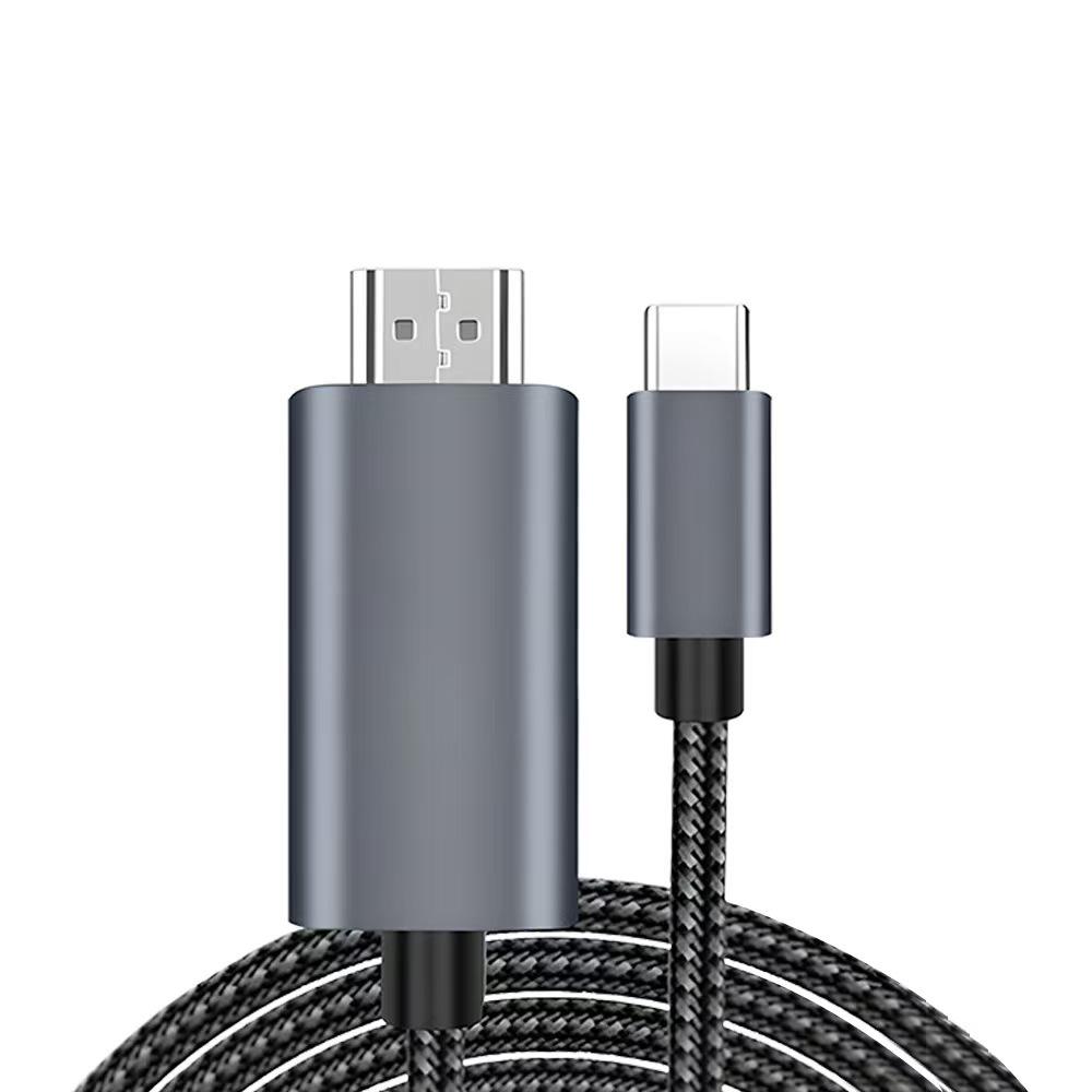 6K Type-C To HDMI Adapter Cable for Screen Mirroring On Mobile, Computer, TV, Monitor, Projector