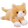 cuddly cat plush perfect for snuggling or cozying perfect as a birthday gift for 50cm soft Soothing and Soft, fluffy, pillow, up. Yellow, kids.