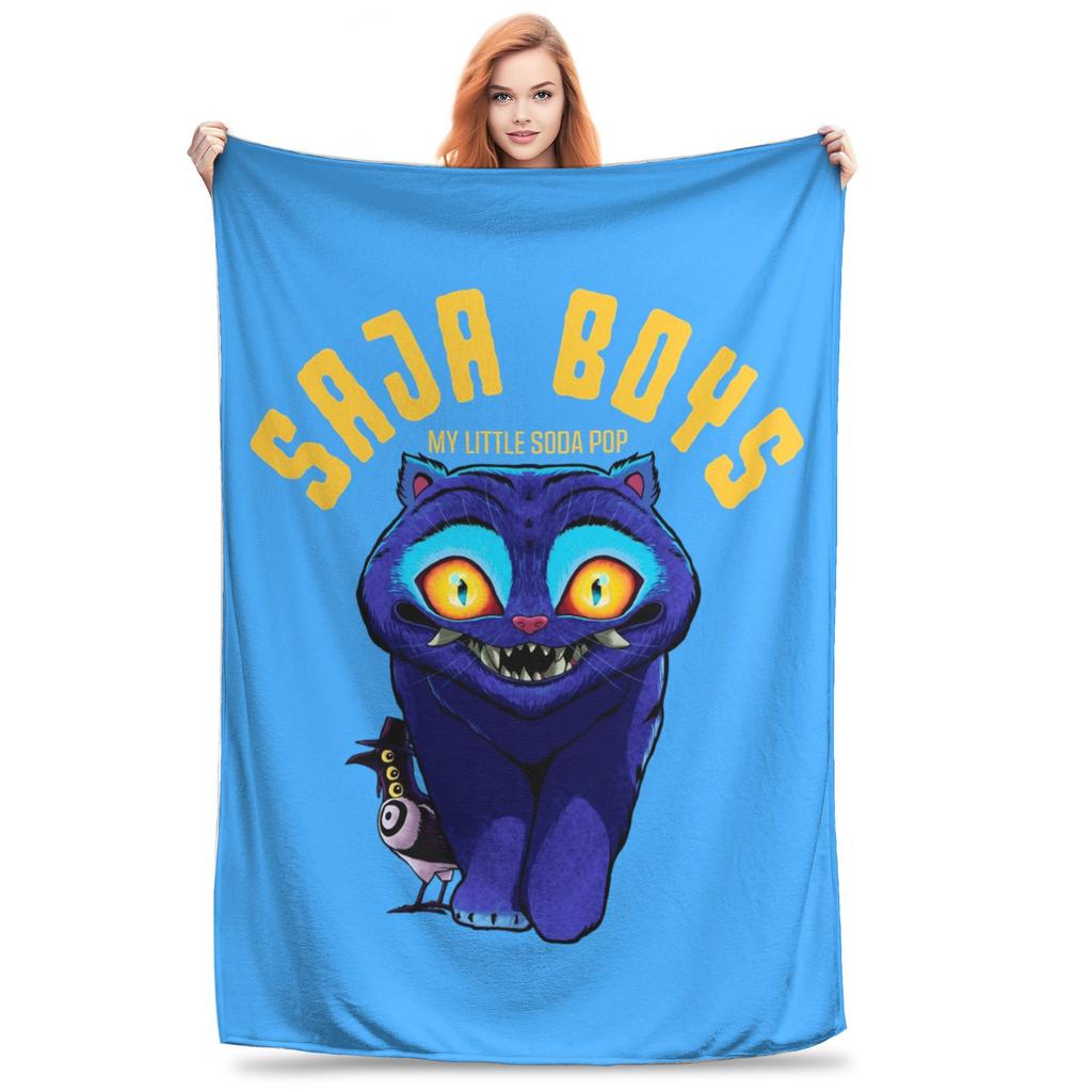 Kpop Lovci démonů Zoey Huntrix Přikrývky Plyšová z korálového rouna Super měkká přehozová deka na postel, pohovku, do ložnice, prošívaná