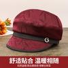 Autumn and winter fashion warm beret women's dark pattern yarmulke old man mother temperament versatile cloth hat
