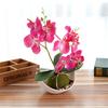 Artificial Butterfly Orchid Bonsai Fake Flower with Tray Home Table Decoration