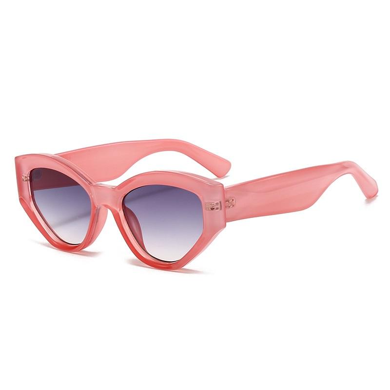 Oversized Cat Eye Fashion Sunglasses For Women Men Vintage Gradient Jelly Frame Glasses Outdoor Eyewear For Parties Uv400