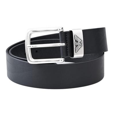 Emporio Armani Schwarz Y4S201 YDD6G 80001 Herren Gürtel, 3,8 cm breit, (90) [Gebraucht]