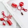 Key Chain Delicate Craft Cartoon High Simulated Funny Couple Accessory Decorative Portable Red Cola Bottle Keychain Car Pendant