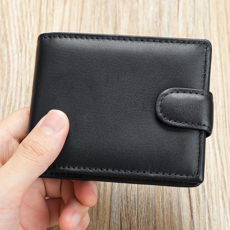 Anti Theft Brush Genuine Soft Retro Wallet Men's Top Layer Cowhide High-end Leather Multifunctional