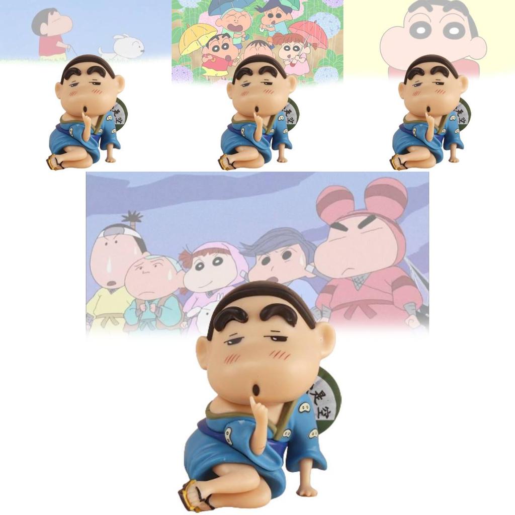 Adorable Crayon Shin-chan Figurine In Kimono Pvc Anime Car Dashboard Decoration