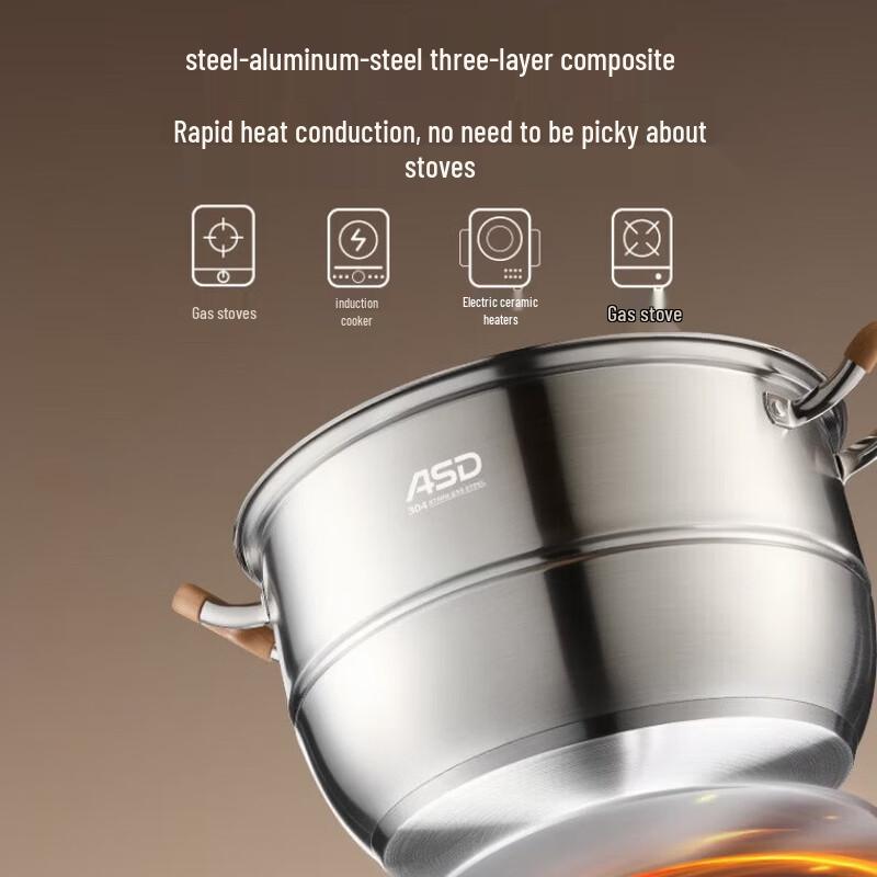 Aishida 304 Stainless Steel Multi-layer Steamer Pot