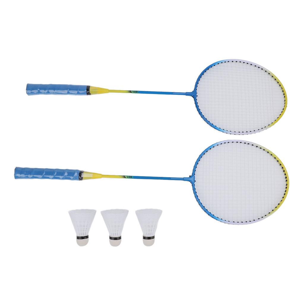 1 Pair Badminton Racket Set with 3 Nylon Shuttlecocks 2 Player Badminton Set with Carrying Bag for