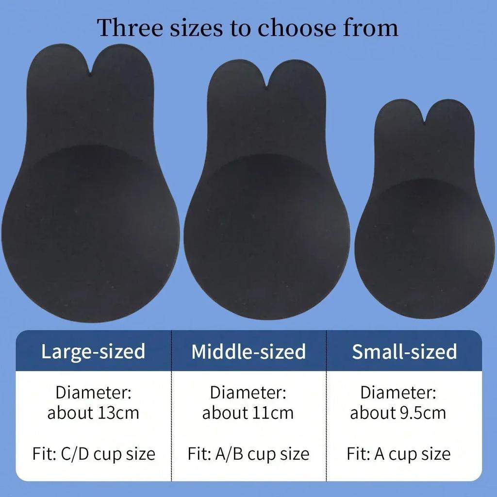Push Up Bras Self Adhesive Silicone Strapless Invisible Bra Women's Reusable Sticky Breast Lift Tape Rabbit Nipple Cover Bra