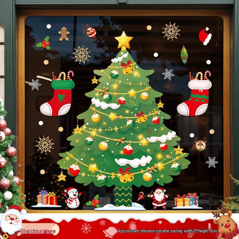 Santa Claus Window Cling Christmas Decoration Decal