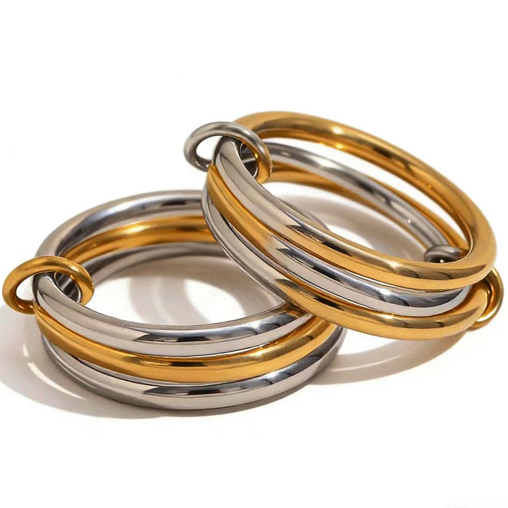 Elegant Minimalist Stainless Steel Stackable Rings for Women Perfect for Daily Commute Everyday Rings