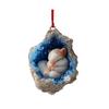 Forest Animal Ornaments 2D Acrylic Hanging Decor with Owl Squirrel Rabbit Designs Indoor Outdoor Christmas Tree Decoration