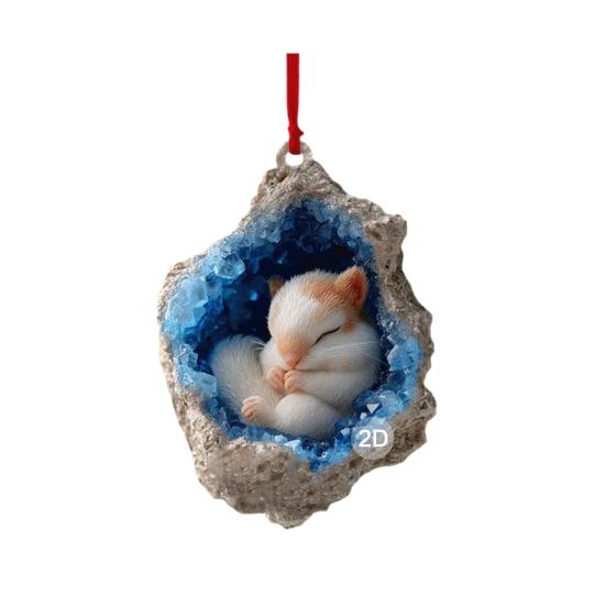 Forest Animal Ornaments 2D Acrylic Hanging Decor with Owl Squirrel Rabbit Designs Indoor Outdoor Christmas Tree Decoration