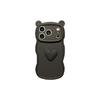 Cute Bear Ear Protective Case for iPhone 11/13/14/15/16/17 Pro with Heart Design