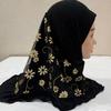 Fashion Instant Hijab Headscarf Fit 2-6 Years Old Girls Muslim Hijab Hat Islamic Headscarf Embroidery Full Cover Turban Caps