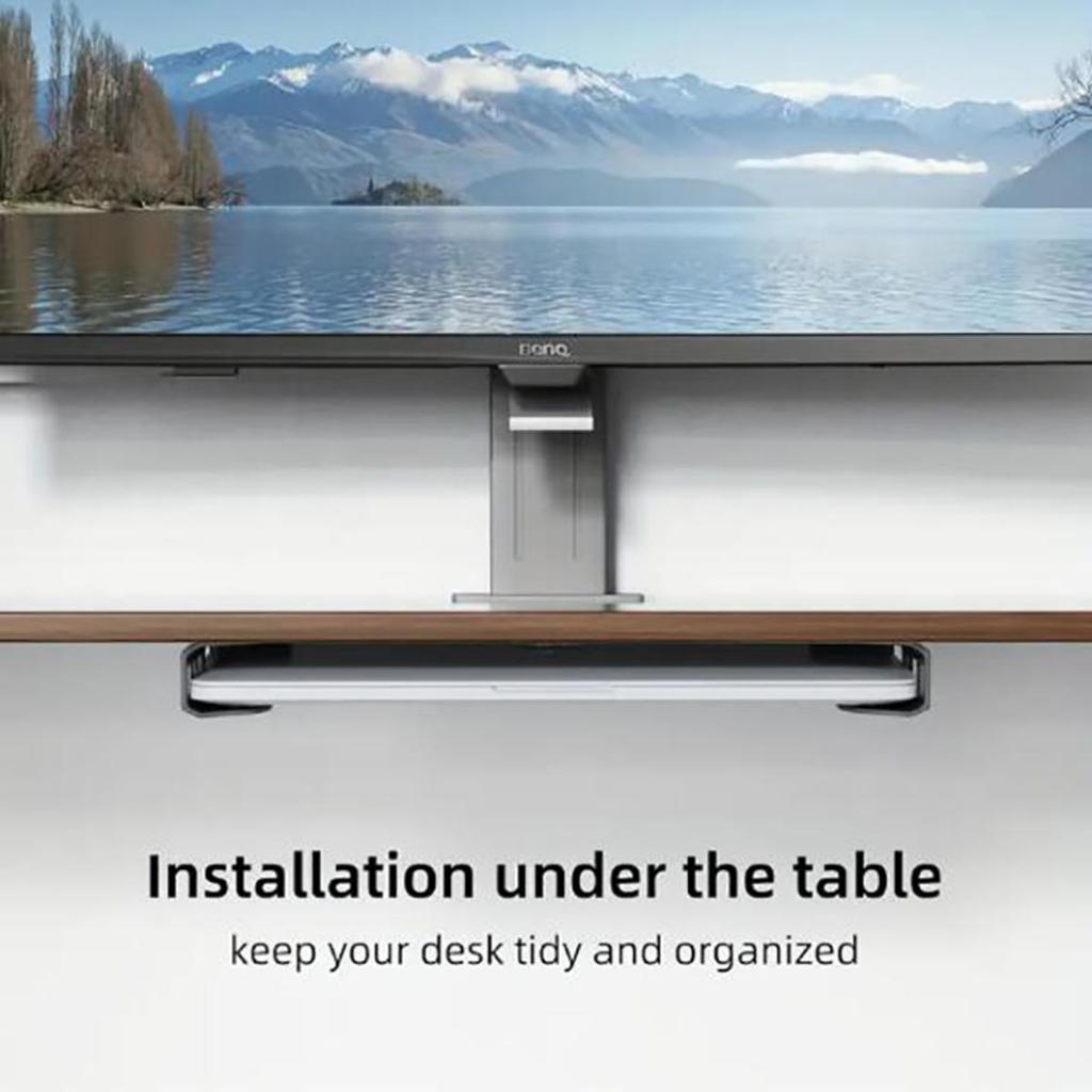 With Anti Scratch Protection Pads Laptop Mount Holder Adjustable Wall Mount Notebook Bracket Space Saving Under Desk Mount