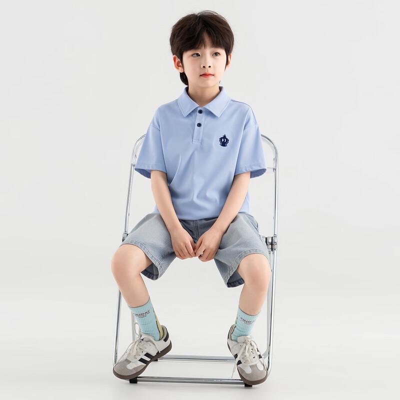 DuoDuoJia Boys' Cooling Sun Protective Collegiate Polo T-Shirt