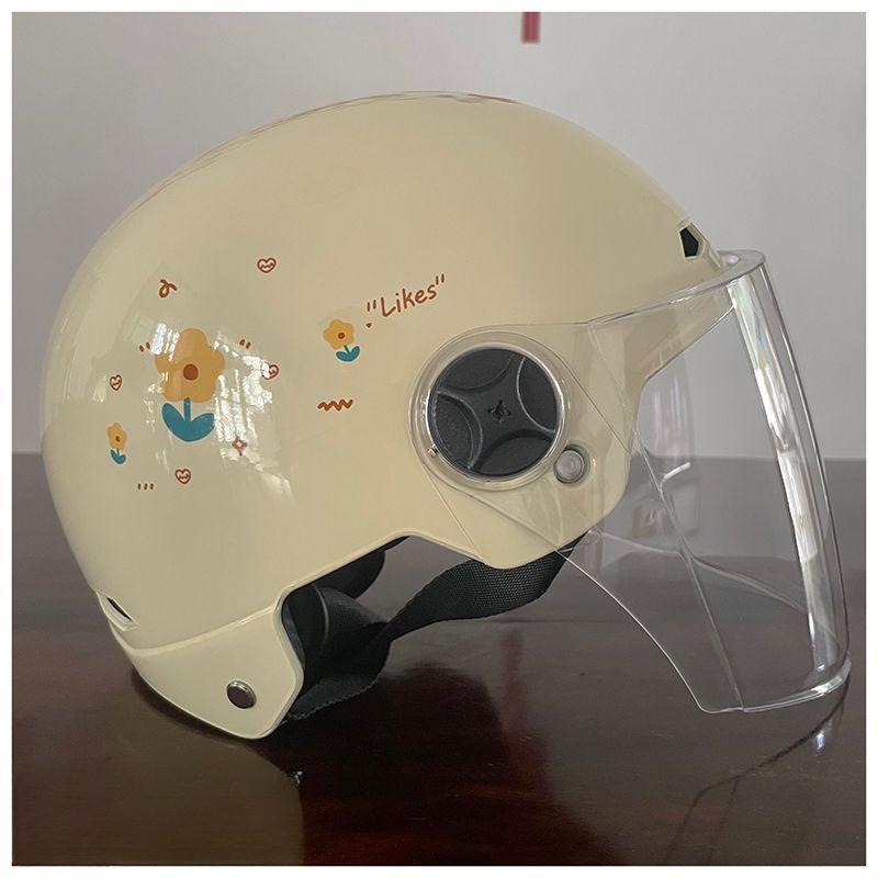 

Национальный стандарт симпатичный солнцезащитный легкий электрический автомобильный аккумулятор мотоциклетный шлем для мужчин и женщин всесезонный универсальный капюшон khaki-flower-national standard 3C certification