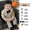 Jungen Anzug Frühling/Herbst: Erste Geburtstagsfeier Baby Formelle Kleidung, Britischer Stil Pageboy, Hochzeitsgast, Aufführungskostüm