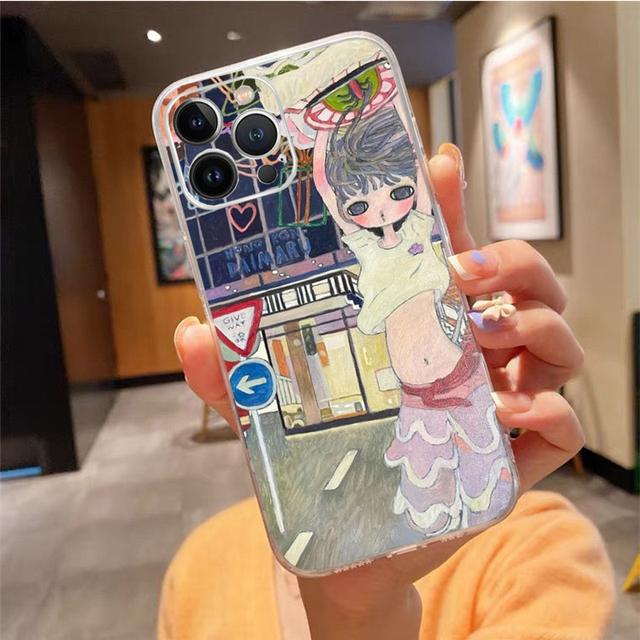 Phone Case For Iphone 14 Pro Max 13 12 11 Pro Max Xs Xr X 12mini 7 8 14 Plus Se Aya Takano Girl Art Case Funda