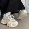 Grube buty typu "dad shoes" z polaru 22 zima nowe gruba podeszwa podwyższające dwa bawełniane buty studenckie buty sportowe