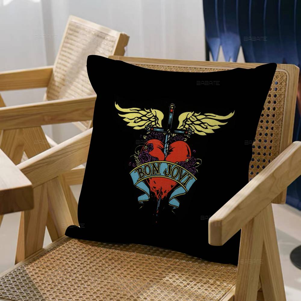 classic vintage B-BON J-JOVI BAND Maple Design Cushion Cover Happy Autumn Harvest decor Holiday Decorati Pillow Cover