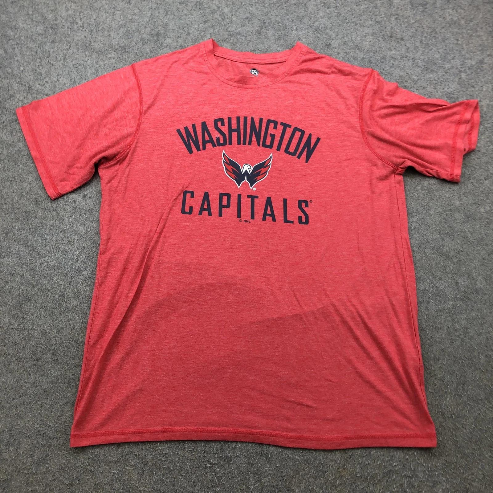 Washington Capitals Shirt Mens Large Red NHL Hockey Tee T-Shirt Fan Gear 42 44 4XL