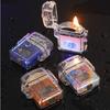 NEW Creative Intelligent Voice-controlled Lighter Transparent Waterproof Visible Case High-end Level Gift Cigarette Accessories