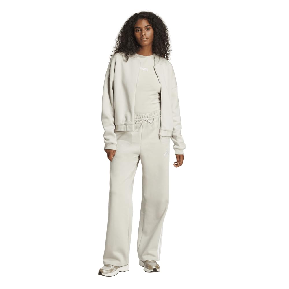 Adidas Essentials Bomber KVC35 Wonder Alumina Size Small Women's SL+ Fleece-Lined Jacket, (JD9972),