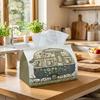 1pc Vintage Camper Van Floral Tissue Holder - Classic Travel Trailer Outdoor Napkin Organizer, Ideal for Rolls/Facial Tissues/Single Sheets, Versatile