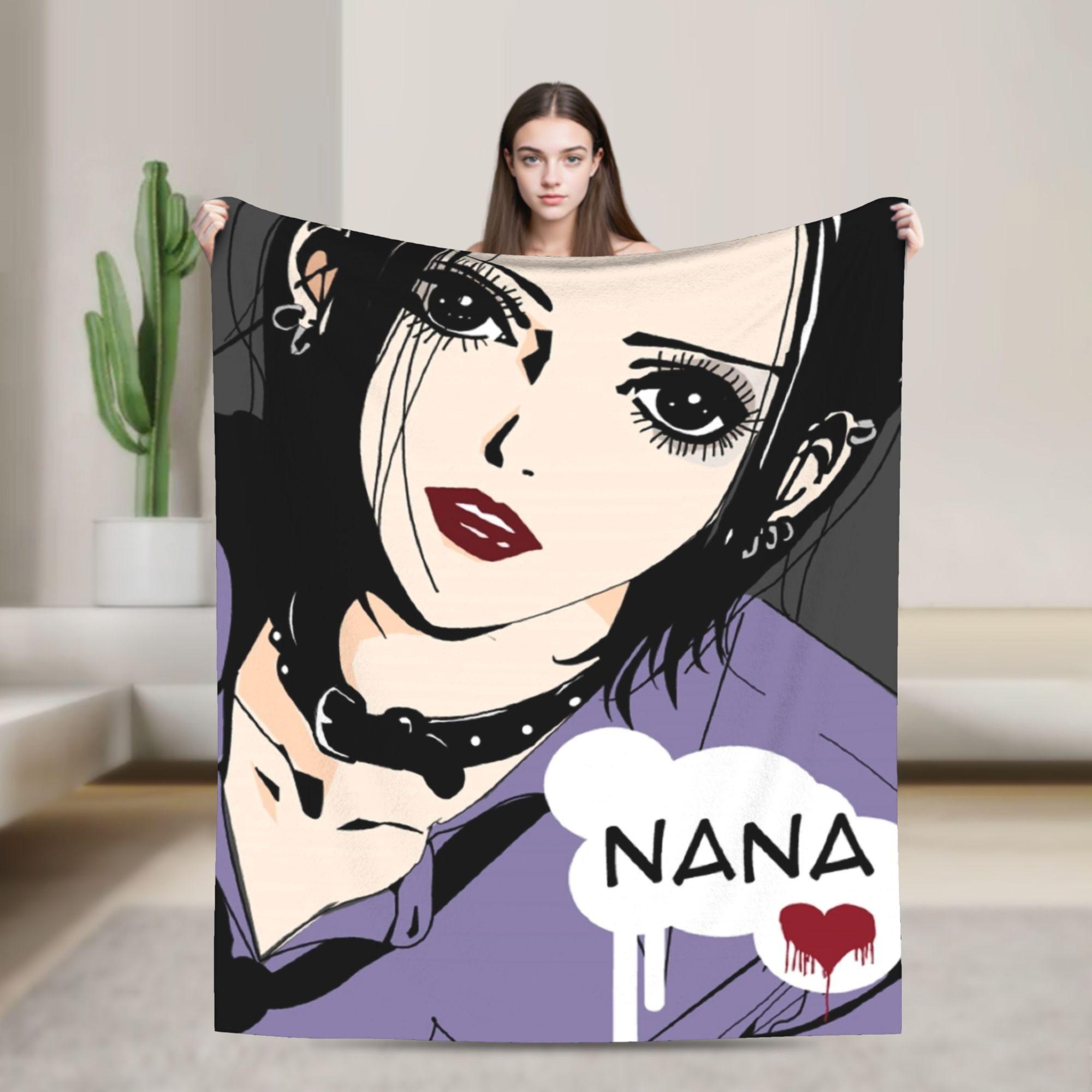 

Nana Osaki Classic Anime Knitted Blankets Fleece Kawaii Singing Soft Throw Blanket for Bedding Couch Bedroom Quilt 100x150cm