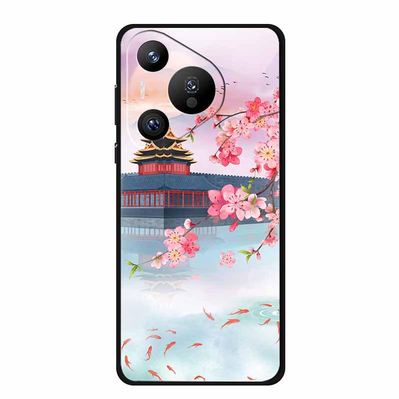 Huawei Pura 70 Pro Retro Embossed Texture Phone Case - Soft Color Painting Style