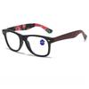 New Retro Imitation Wood Grain Presbyopia Glasses Large Frame Transparent Reading Glasses Anti Blue Light Far Sight Eyewear
