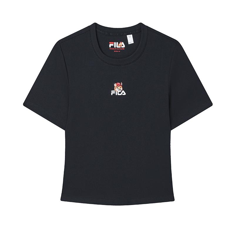 FILA Original Fashion Trendy Comfortable Versatile Casual Short Sleeve T-Shirt Women T-Shirts Legendary-Blue F11W529120F-NV