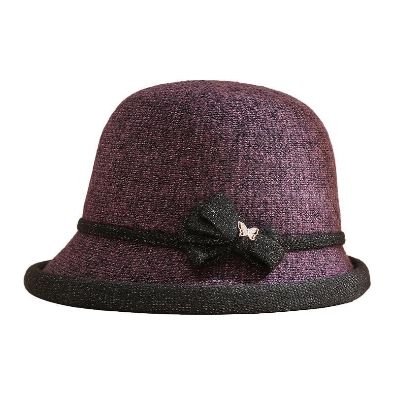 New Fashion Women's Hat Women's Autumn and Winter Versatile Basin Hat Medium Mother Crimping Top Hat Outdoor Casual Bucket Hat